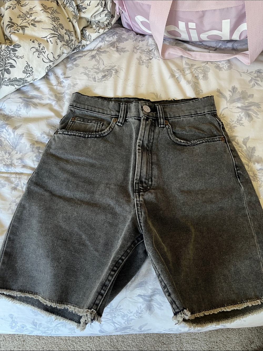Zara Washed Denim Bermuda Shorts